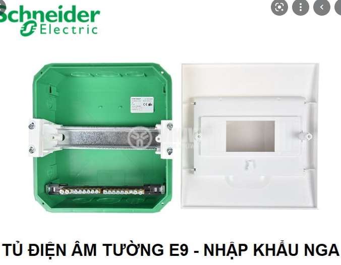 Tủ điện nhựa âm tường Resi9 MP cửa mờ 8 module Schneider MIP22108T – Chánh  Hãng